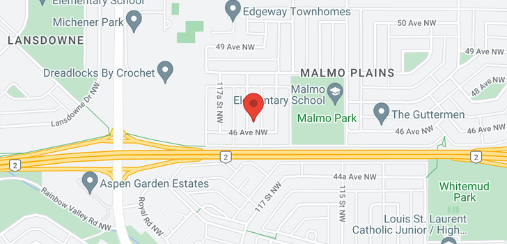 map of 4607 117 ST NW